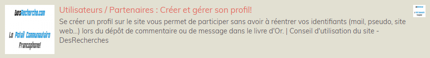 Utilisateurs / Partenaires : Créer et gérer son profil! (4)