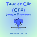 Logo lexique marketing taux de clic ctr